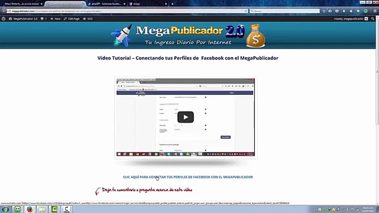 Conectando el Access Token con el MegaPublicador