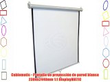Cablematic - Pantalla de proyecci?n de pared blanca 2380x2440mm 1:1 DisplayMATIC