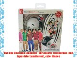 Jivo One Direction SnapCaps - Auriculares supraurales (con tapas intercambiables) color blanco