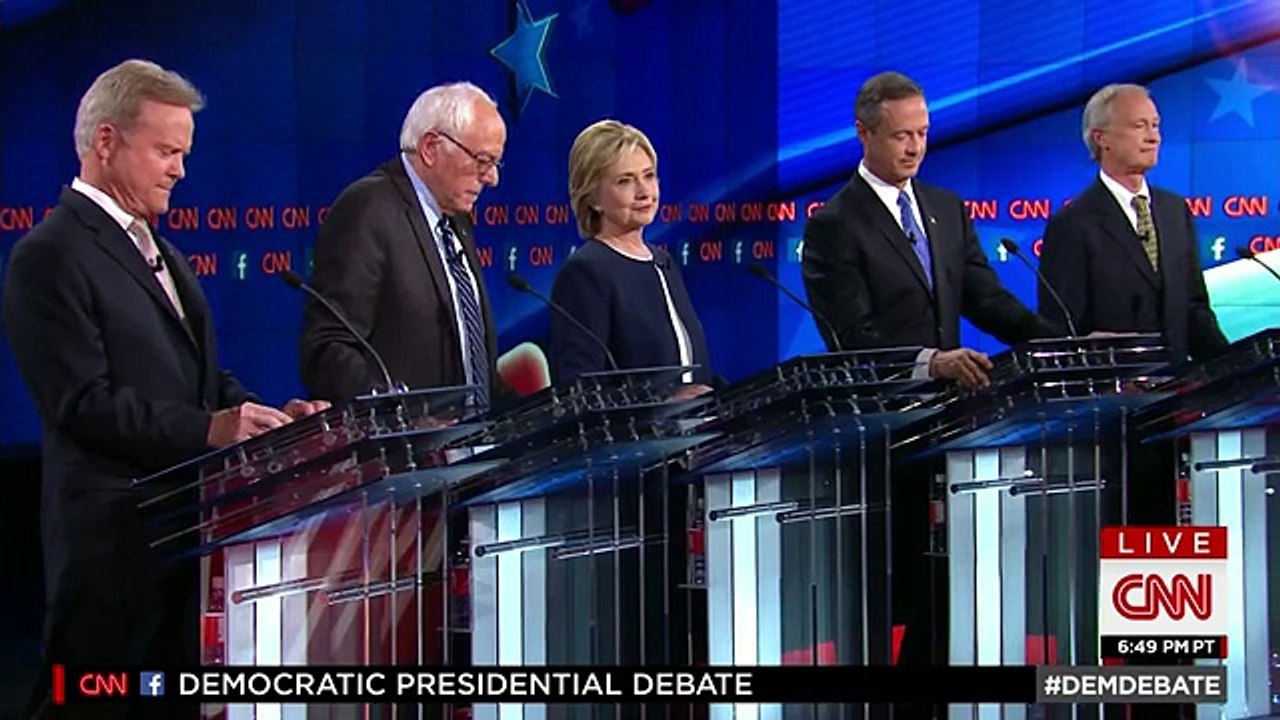 (Democratic Debate) Hillary Clinton declines to respond to Chafee on email