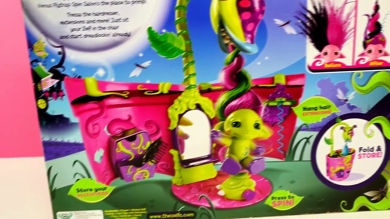 CRAZY Frozen Elsa Hair Makeover by The Zelfs Venus Flytrap Spin Salon Disney Barbie Dolls