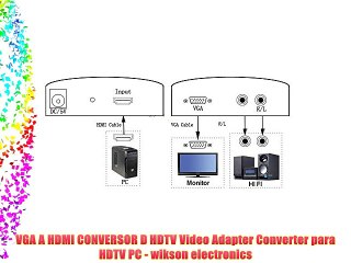 Download Video: VGA A HDMI CONVERSOR D HDTV Video Adapter Converter para HDTV PC - wikson electronics