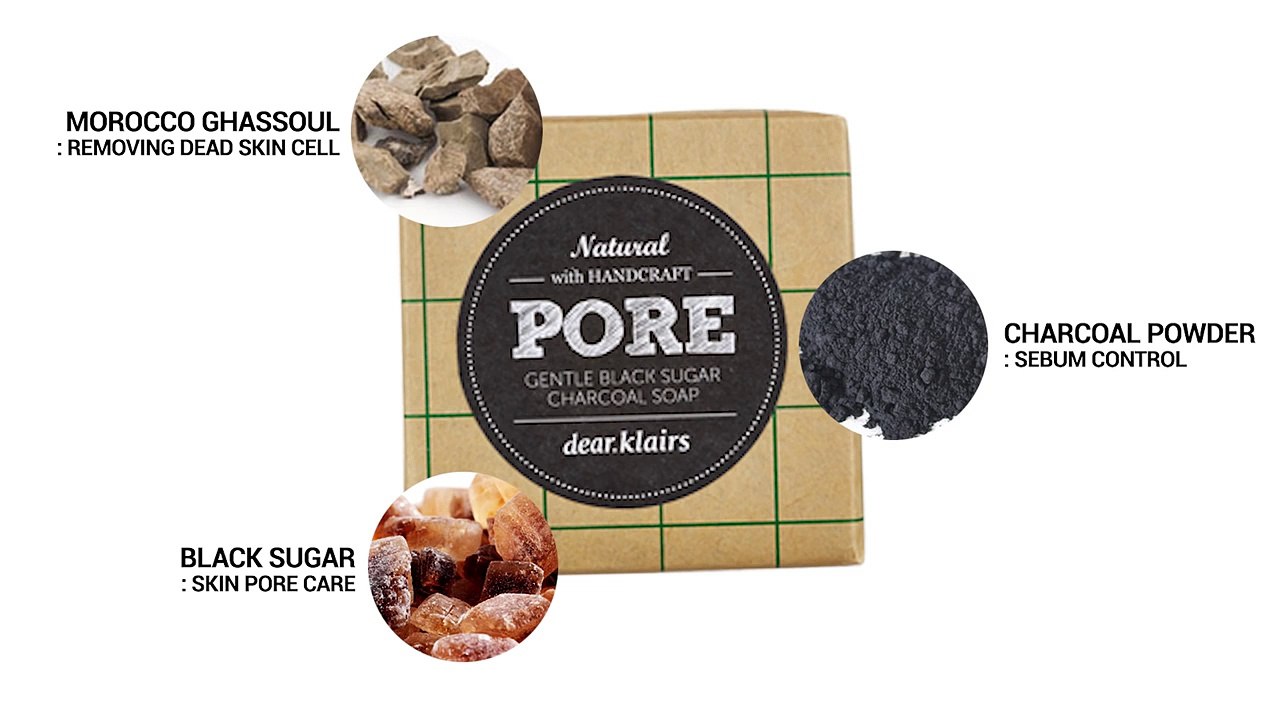 Natural Handmade Soap Comparison - Klairs Black Sugar Charcoal Soap