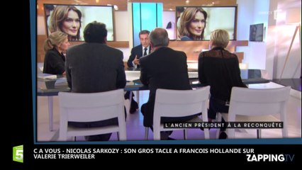 C à Vous : Nicolas Sarkozy tacle François Hollande à propos de Valérie Trierweiler (vidéo)