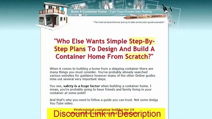Build A Container Home Discount, Coupon Code, Get $10 Off