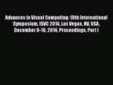 [PDF Download] Advances in Visual Computing: 10th International Symposium ISVC 2014 Las Vegas