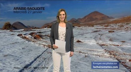 Neige exceptionnelle en Arabie Saoudite
