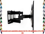 TecTake Soporte de pared para TV de pantalla plana inclinable y giratorio VESA max 600x400