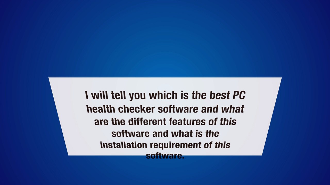 PC health checker