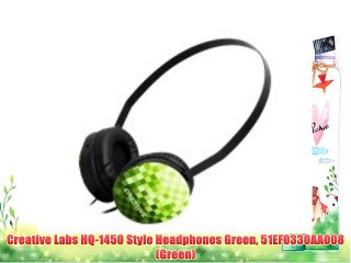 Creative Labs HQ-1450 Style Headphones Green 51EF0330AA008 (Green)