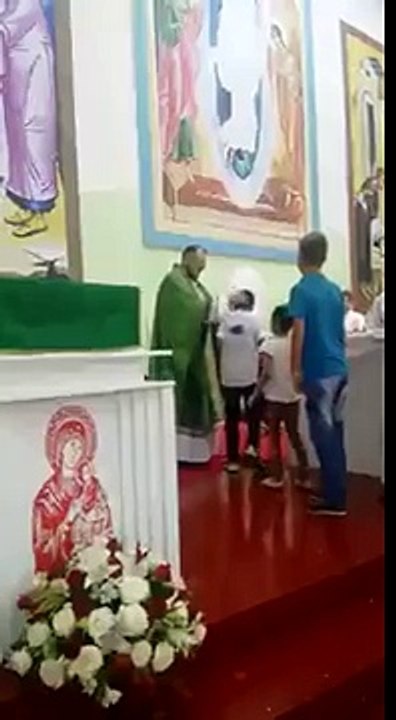 Brazilian priest doing 'preventive exorcism for kids'