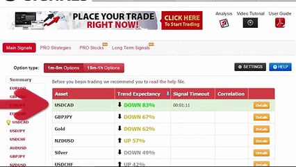 Auto Binary Signals (Main ABS) Video 2 Live Trading - January 8th 2016