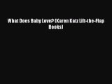 (PDF Download) What Does Baby Love? (Karen Katz Lift-the-Flap Books) Read Online