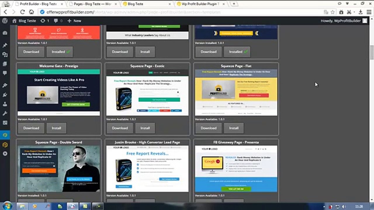 Wp Profit Builder Plugin Theme - Review Extreme  Páginas de Marketing