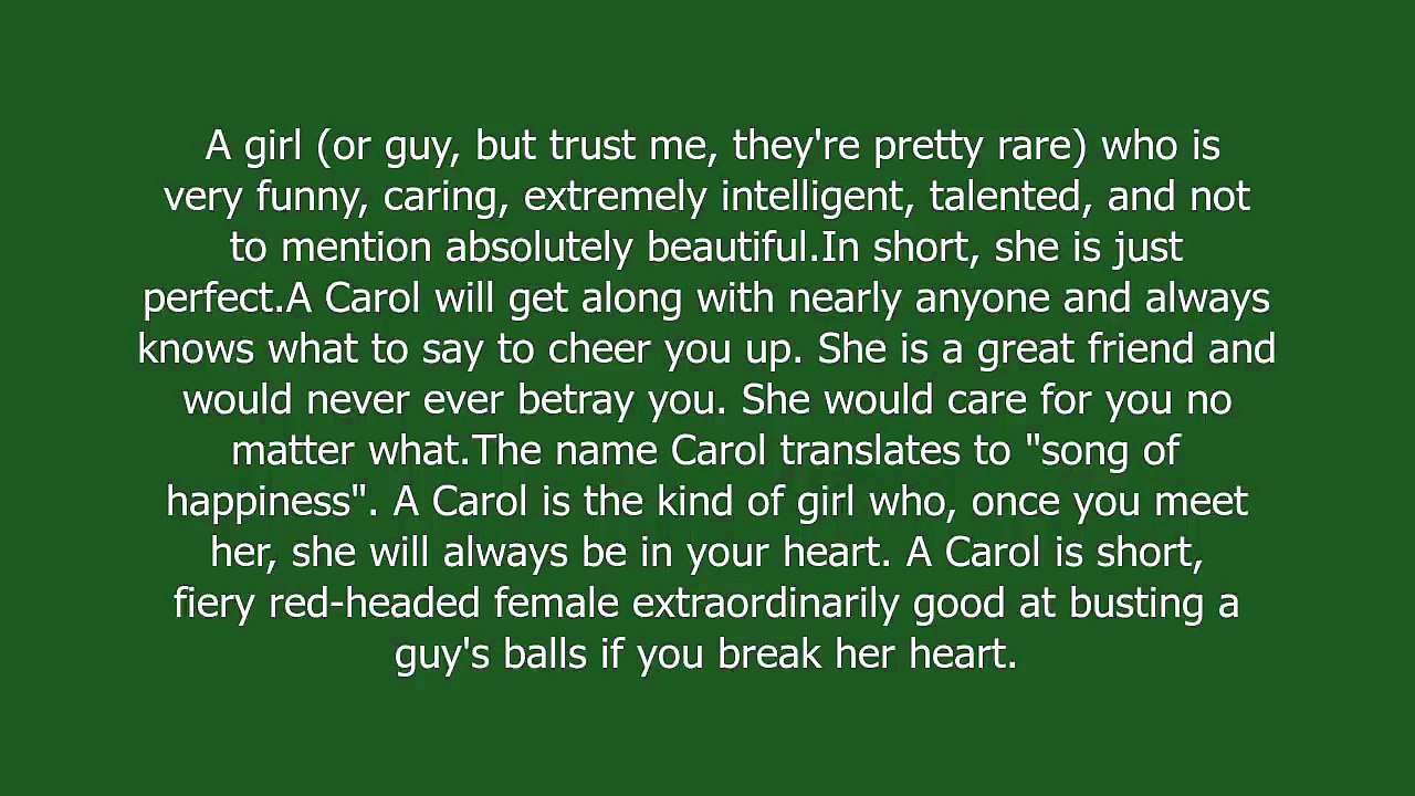 Carol meaning and pronunciation