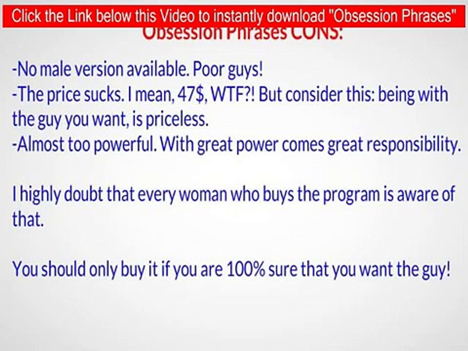 obsession phrases - best price