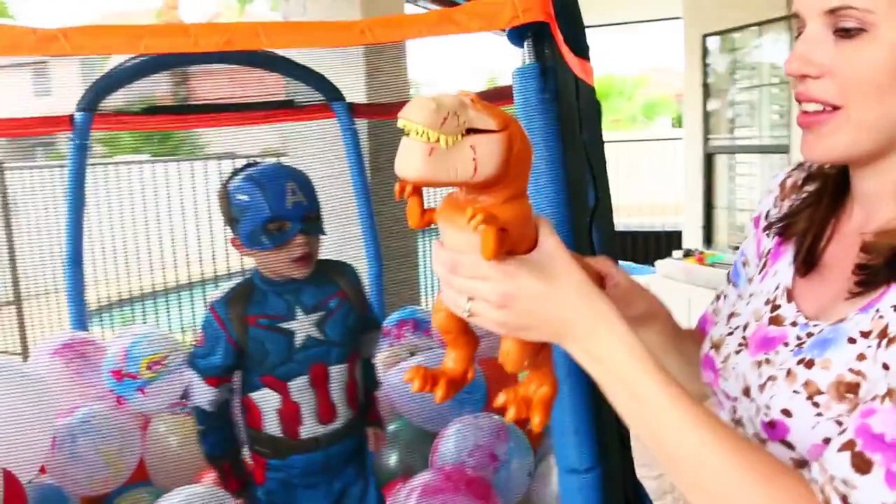 GIANT Ball Pit Surprise Toys CHALLENGE with KittiesMama!!! Surprise Toys & Blind Bags Disn