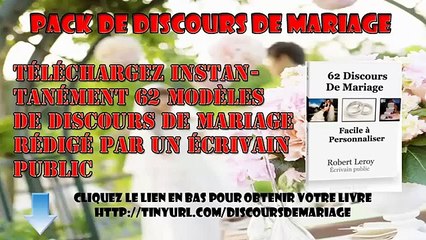 Télécharger le Pack de Discours de mariage par Robert Leroy GRATUIT