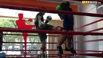 Nerdy girl beats up guys at the gym - Maxmantv