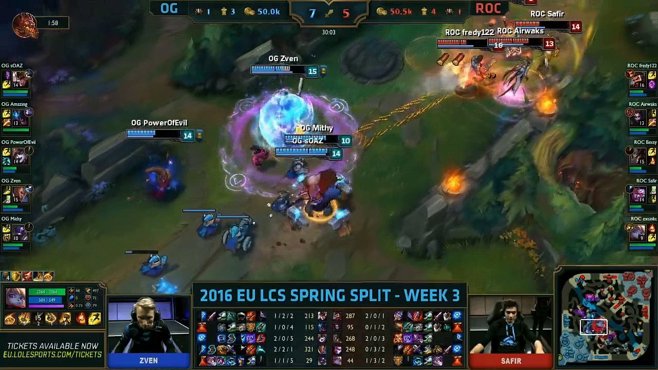 Récap LCS EU Spring W3D1