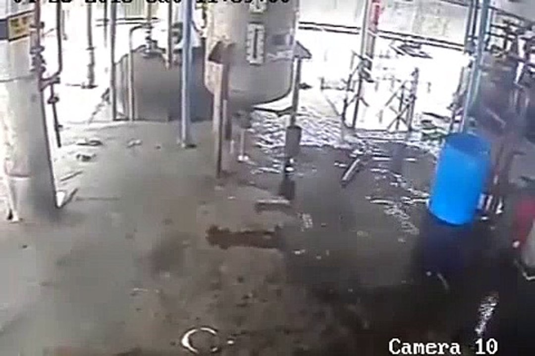 Nepal Earthquake   CCTV footage  at inside a factory  25 April 2015  Historical Earthquakes