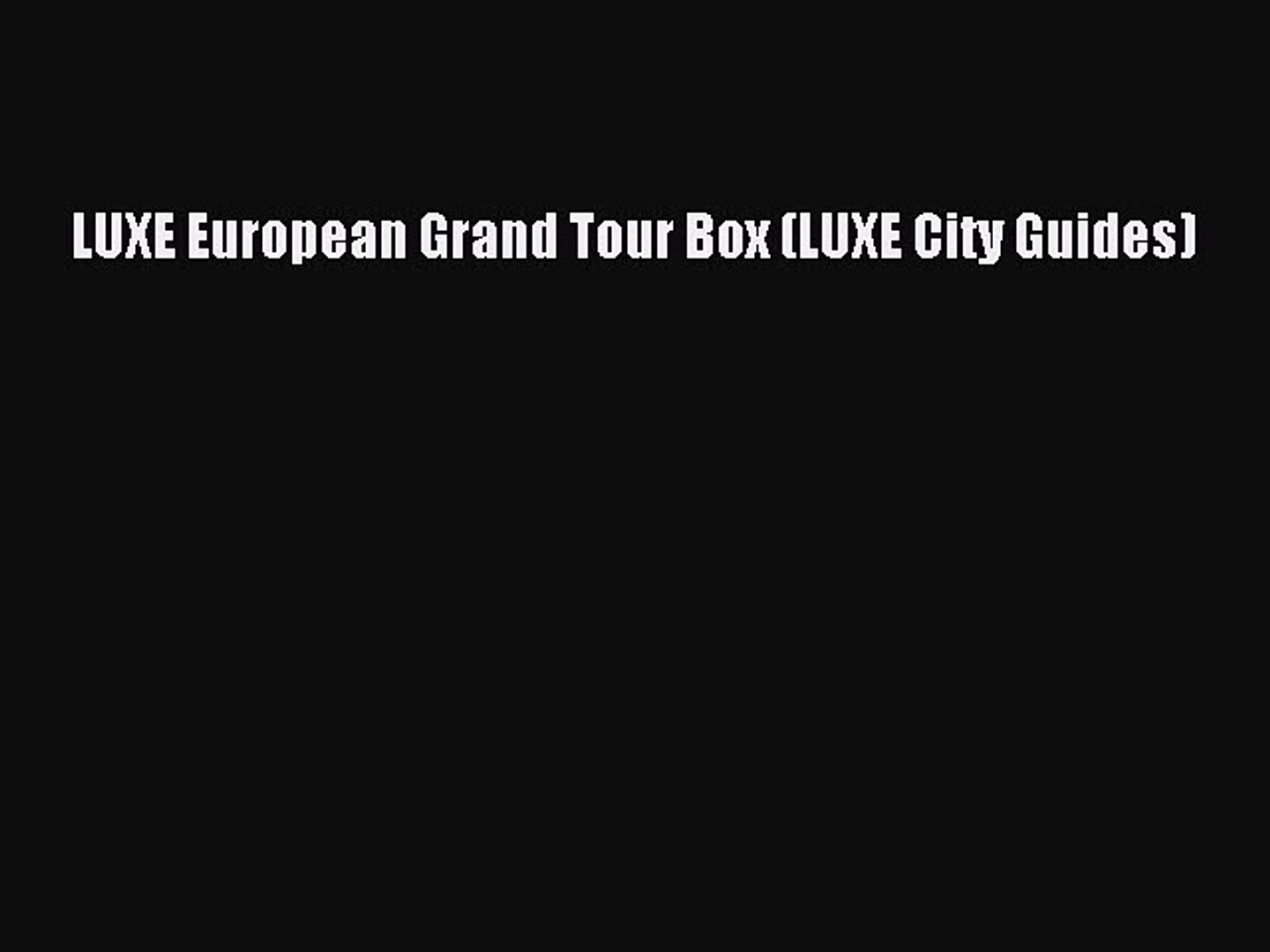city tour luxe
