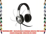 HP XA490AA#ABB - Auriculares de diadema abiertos USB (control remoto integrado reducci?n de