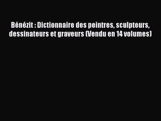 [PDF Télécharger] Bénézit : Dictionnaire des peintres sculpteurs dessinateurs et graveurs (Vendu