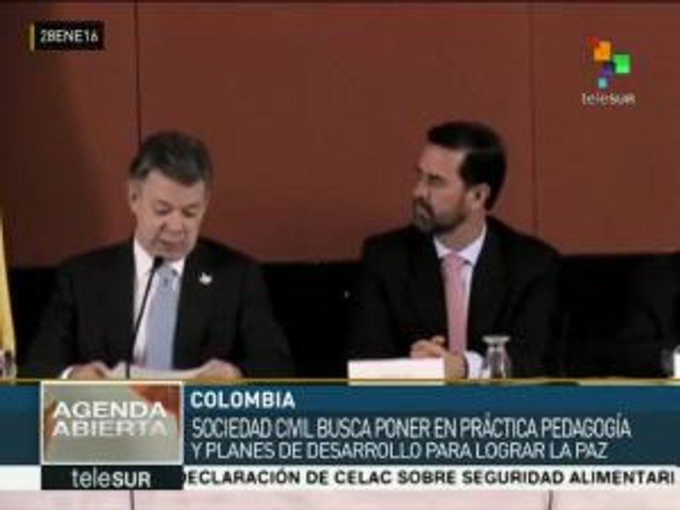 Diálogos de Paz: sociedad civil aboga por una pedagogía para la paz