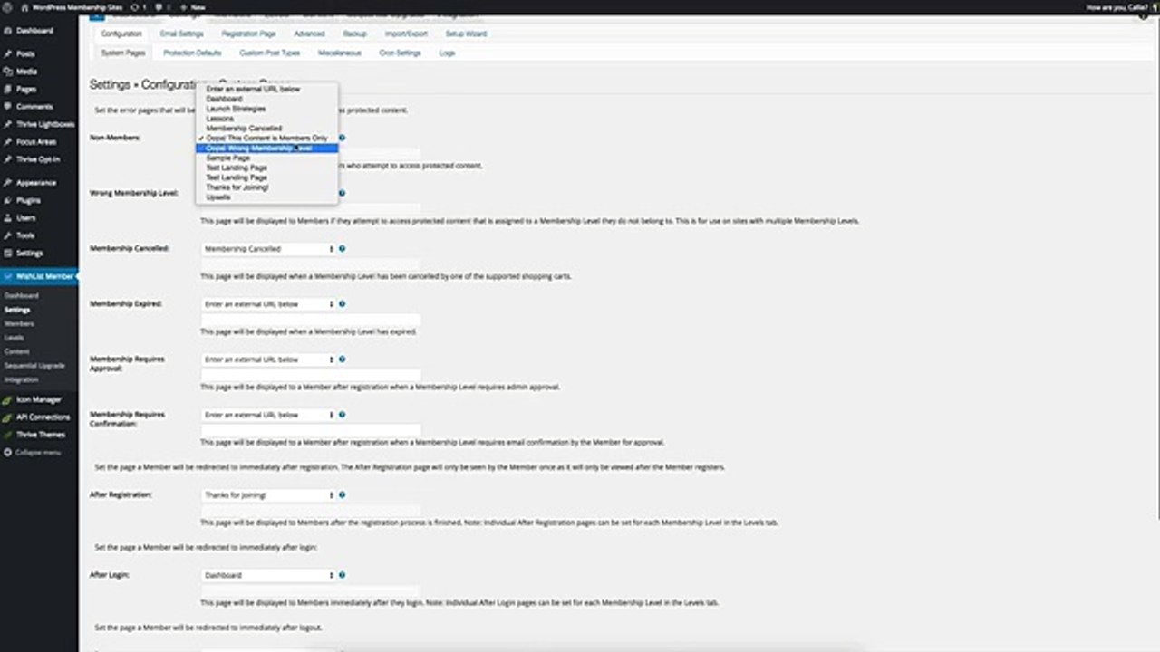 Setting Up the Wishlist Member Plugin