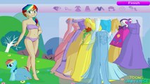 My Little Pony Equestria Girls Rainbow Dash Like Frozen Elsa Rainbow Rocks Dress Up Game
