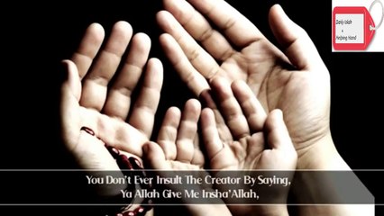 Don't Say Insha'Allah In Your Du'a ᴴᴰ - Mufti Menk