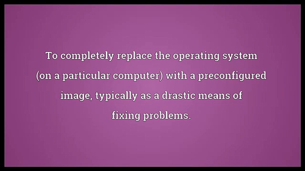 Reimage Meaning