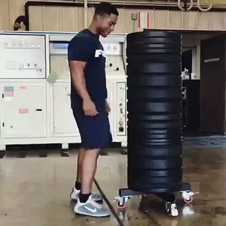 Guy jumps really, REALLY high