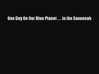 [PDF Download] One Day On Our Blue Planet . . . in the Savannah [Read] Full Ebook