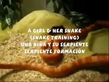 a girl and her snake ~ girl plays with snake ~ una niña y su serpiente - serpiente formación