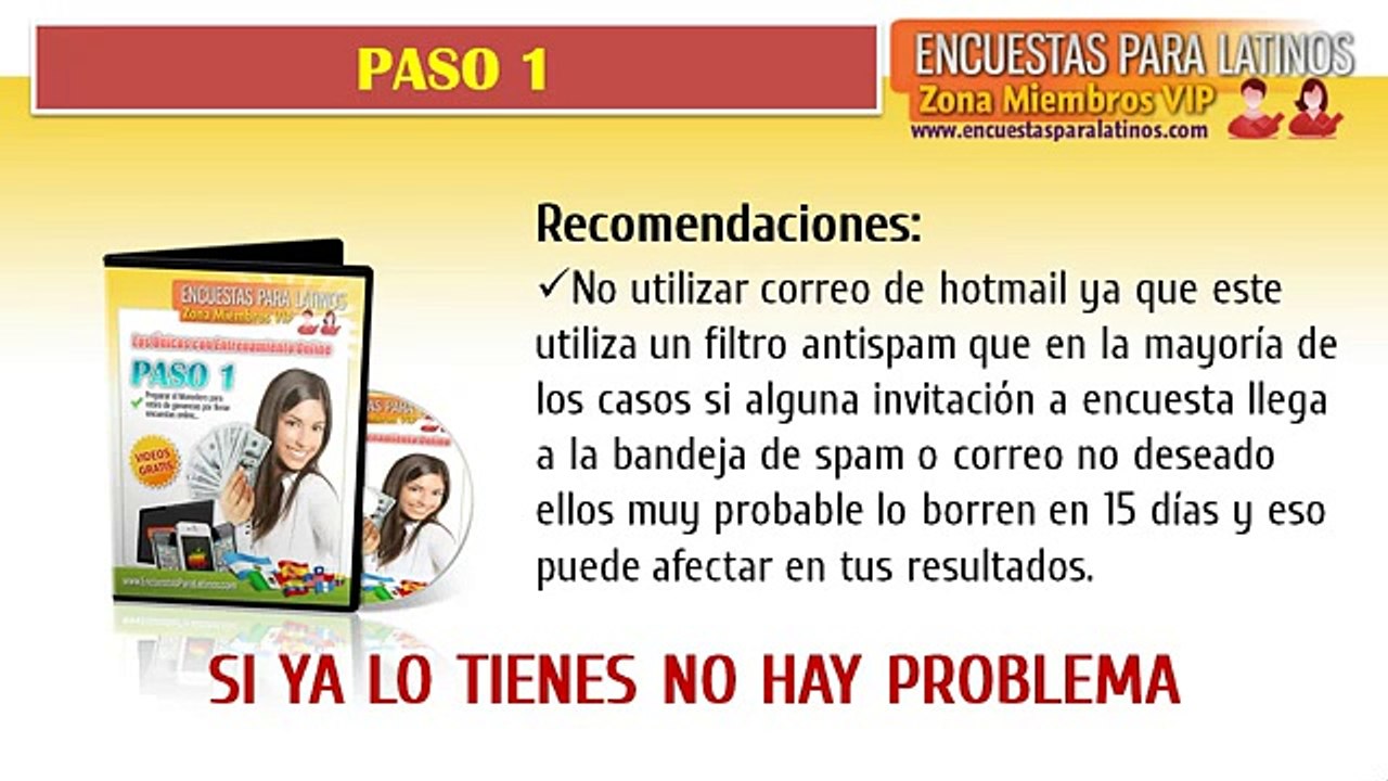 paso 1 para ganar dinero con encuestas remuneradas