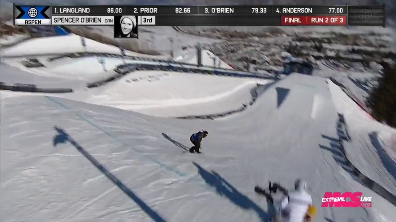 X-Games - Snowboard Slopestyle F - Victoire de Spencer O'Brien