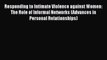 Responding to Intimate Violence against Women: The Role of Informal Networks (Advances in Personal