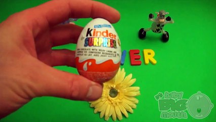 Kinder Surprise Egg Learn-A-Word! Spelling Outdoor Words! Lesson 7