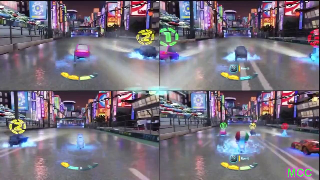 Cars 2 The Game Lightning Fan Guido vs Chuki vs Tomber vs Guido 4 Player By Disney Cars Toy Club