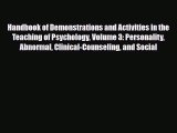 [PDF Download] Handbook of Demonstrations and Activities in the Teaching of Psychology Volume