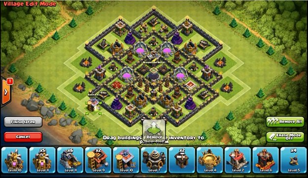 Clash of clans 2015 - Best TH9 Farming base - Dark Elixir base -