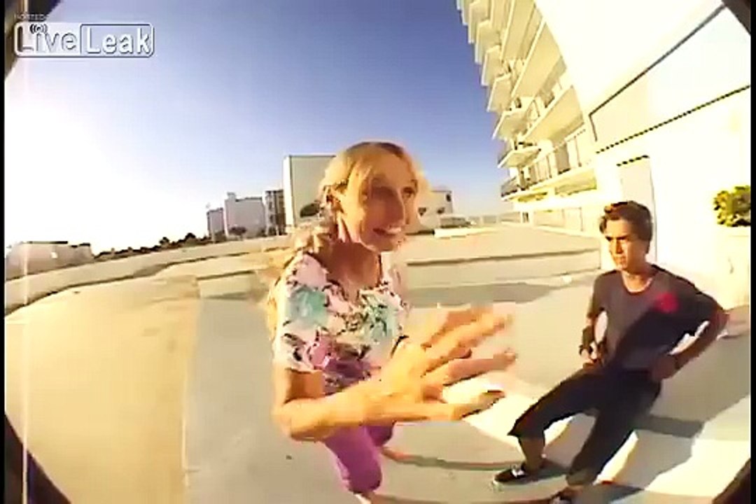 Crazy Lady Tries To Steal Kid's Skateboard!