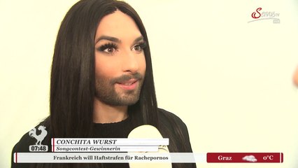 Interview with Conchita Wurst, Ski Flying World Cup, 14.01.2016 (ServusTV)