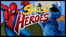 SMASH HEROES W/BIGGS87x - SPIDERMAN VS COOKIE MONSTER - MINECRAFT MINIGAME