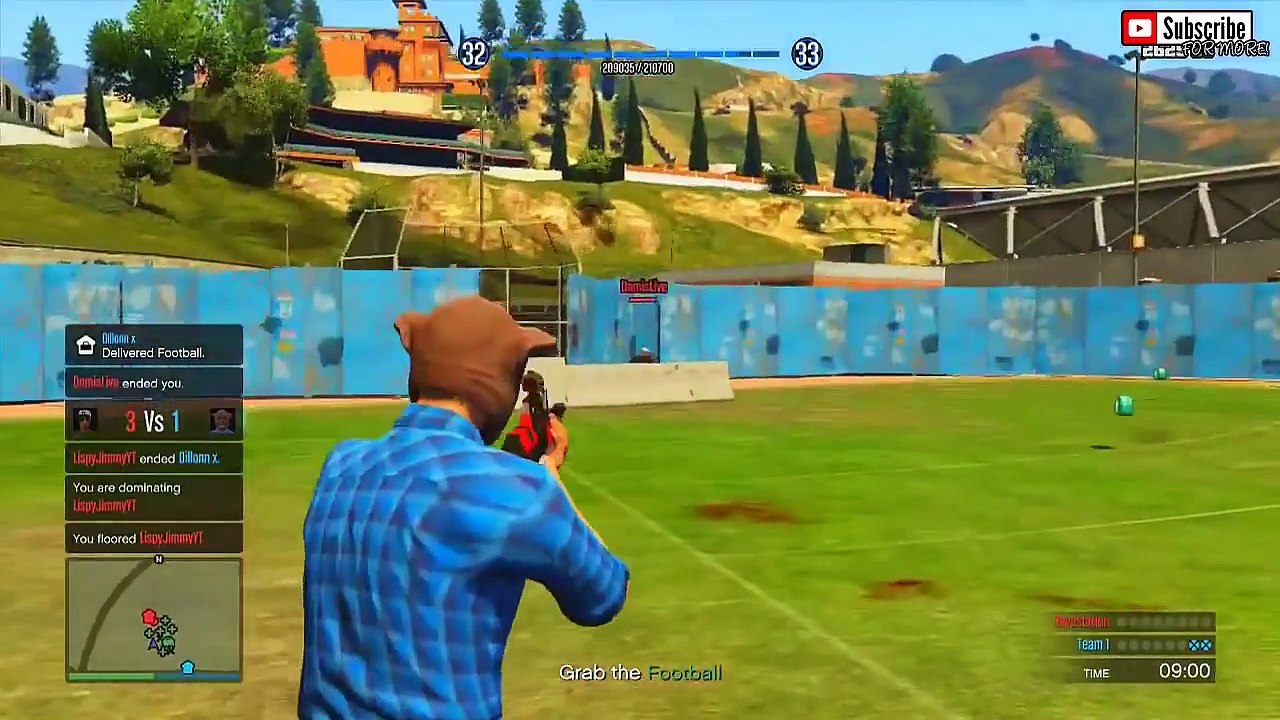 GTA 5 Funny Moments - CUSTOM FOOTBALL GAME - FAILS, DEATHS & MORE!! (GTA V Online Games)