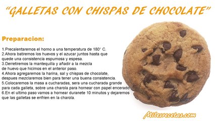 Receta de Galletas con Chispas de Chocolate | Como hacer Galletas