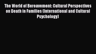 The World of Bereavement: Cultural Perspectives on Death in Families (International and Cultural