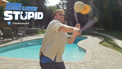 Knife Juggler Plays Real Life Fruit Ninja Game